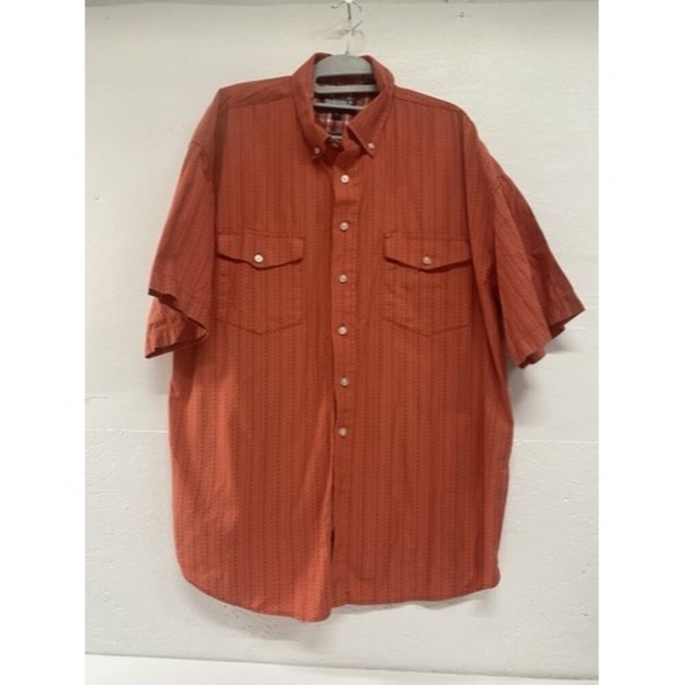 Panhandle Slim‎ Men's Shirt Size XL Pearl Snap Up Orange Circle Pattern